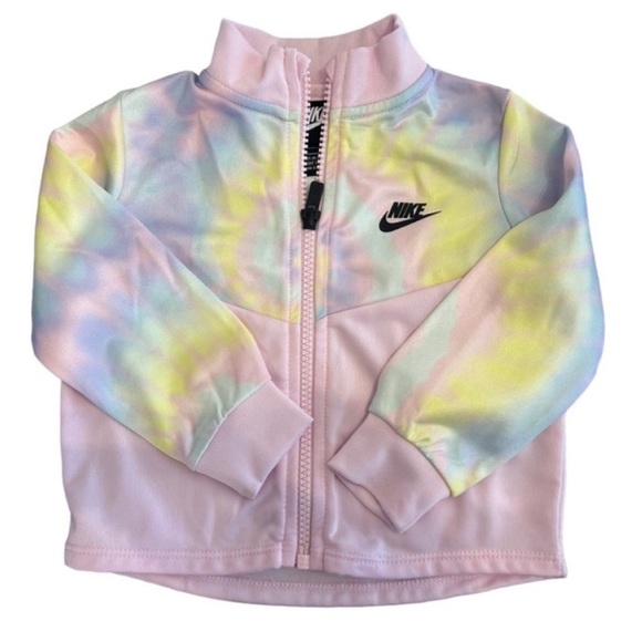 Nike Other - Nike pink jacket with blue and yellow tie dye size 18 mo